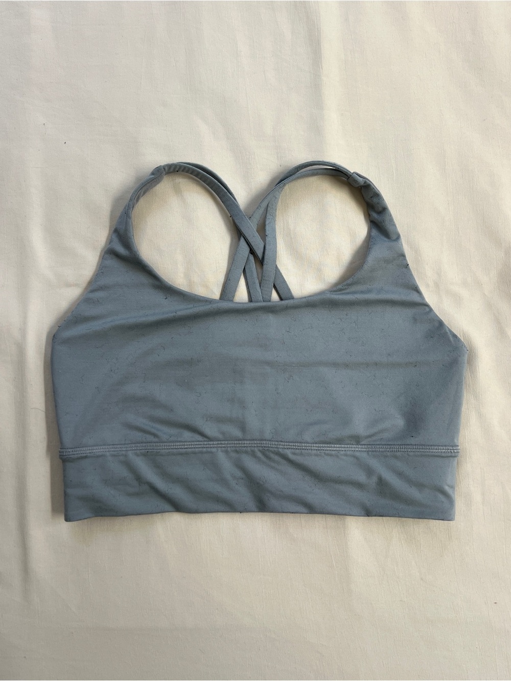 lululemon athletica Dusty Blue Cross-Back Sports Bra - Picture 1 of 2